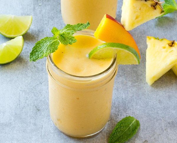 Summertime Tropical Fruit Breakfast Smoothie